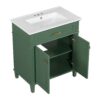 Bathroom Vanity With Ceramic Basin, Soft Close Door And Adjustable Shelves - Green - Image 16