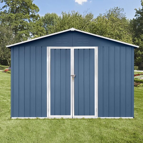 10'x12' Garden Sheds Outdoor Storage Sheds - Blue