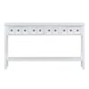 Rustic Entryway Console Table Long Sofa Table With Two Different Size Drawers And Bottom Shelf For Storage - Antique White - Image 10