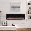 60" Electric Fireplace, Recessed And Wall Mounted Fireplace - Antique Black - Image 13