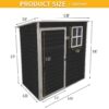 Outdoor Storage Shed Kit Perfect To Store Patio Furniture - Black - Image 2
