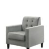 Hale - Velvet Armchairs And End Table Living Room (Set of 3) - Light Gray - Image 3
