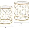 Flowie - Clear Glass Top Nesting Table - Gold - Image 5