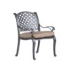 Rectangular 6 Person 86" Long Aluminum Dining Set With Dupione Brown Cushions - Antique Brown - Image 5