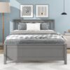Full Bed With Headboard And Footboard For Kids, Teens, Adults, With A Nightstand - Gray - Image 4