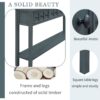 Rustic Entryway Console Table Long Sofa Table With Two Different Size Drawers And Bottom Shelf For Storage - Navy - Image 5