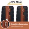 Hardshell Luggage Sets 24" / Bag Spinner Suitcase With Tsa Lock Lightweight - Black / Brown - Image 2