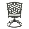 Aluminum 5 Piece Round Dining Set With 4 Swivel Rockers - Cast Silver - Image 2