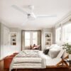 Ceiling Fan Without Light, 3 Abs Blades Farmhouse Ceiling Fan With Remote Control 6-Speed Reversible Dc Motor For Living Room, Bedroom, Kitchen - White - Image 3
