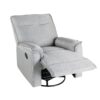 360° Swivel Upholstered Manual Recliner Chair Theater Recliner Sofa Nursery Glider Rocker For Living Room - Gray - Image 12