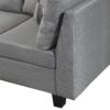 Sectional Sofa Set For Living Room With Right Hand Chaise Lounge And Storage Ottoman - Gray - Image 10