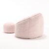 Bedding Bean Bag Sofa Chair High Pressure Foam Bean Bag Chair Adult Material With Padded Foam Padding Compressed Bean Bag With Footrest - Pink - Image 17