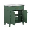 Bathroom Vanity With Ceramic Basin, Soft Close Door And Adjustable Shelves - Green - Image 15