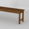 Modern Slat Top Solid Wood Patio Bench - Dark Brown - Image 3