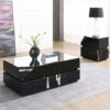 Wenona - Series 4 Pieces Living Room Set With A Coffee Table - Black / Gray - Image 23