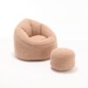 Bedding Bean Bag Sofa Chair High Pressure Foam Bean Bag Chair Adult Material With Padded Foam Padding Compressed Bean Bag With Footrest - Tan - Image 24