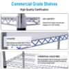6 Tier 6000Lbs Capacity Nsf Metal Shelf Wire Shelving Unit, Heavy Duty Adjustable Storage Rack With Wheels & Shelf Liners For Commercial Grade Utility Steel Storage Rack - Chrome - Image 11