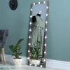 Hollywood - Full Length Mirror With Lights Full Body Vanity Mirror With 3 Color Modes Lighted Standing Floor Mirror For Dressing Room Bedroom Wall Mounted Touch Control - Black - Image 16
