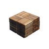 30 Piece Interlocking Deck Tiles Checker Pattern, Square Acacia Hardwood Outdoor Flooring For Patio, Bancony, Pool Side - Yellow - Image 24