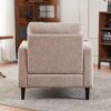 Beige Upholstered Armchair And Storage Ottoman Set, Comfortable Single Sofa With Cup Holders And Tufted Detailing, Ideal For Living Room Or Bedroom - Beige - Image 7