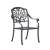 Patio Outdoor Aluminum Dining Armchair With Cushion (Set of 2) - Cast Silver - Image 2