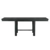 Topmax - 6 Piece Farmhouse Extendable Dining Table With Footrest, 4 Upholstered Dining Chairs And Dining Bench, Two 11" Removable Leaf - Black / Beige - Image 14
