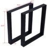 Square Table Legs 28X35", Wide Metal Table Legs, Heavy Duty Steel Desk Legs Table Leg Dining Table Legs Coffee Desk Leg (Set of 2) - Black - Image 12