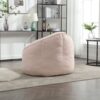 Bedding Bean Bag Sofa Chair High Pressure Foam Bean Bag Chair Adult Material With Padded Foam Padding Compressed Bean Bag With Footrest - Pink - Image 14