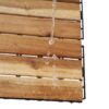 10 Piece Interlocking Deck Tiles Striped Pattern, Square Acacia Hardwood Outdoor Flooring For Patio, Bancony, Pool Side - Yellow - Image 17