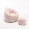 Bedding Bean Bag Sofa Chair High Pressure Foam Bean Bag Chair Adult Material With Padded Foam Padding Compressed Bean Bag With Footrest - Pink - Image 25