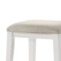 Sasha - Counter Height Stool With Upholstered Seat - White