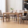 Ultra Side Dining Chair, Thickened Fabric Chairs With Neutrally Toned Solid Wood Legs, Bronze Nail Head, (Set of 2) - Beige / Patterned - Image 20