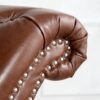 Tufted Armless Chaise Lounge - Brown - Image 14