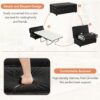 Twin Size Folding Ottoman Sleeper Bed With Mattress Convertible Guest Bed - Black - Image 4