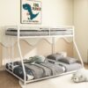 Adam - Twin Over Full Metal Bunk Bed - White Metal - Image 5