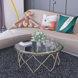 36" Round Tempered Glass Table Top Clear Glass 1 / 2" Thick Beveled Polished Edge - Transparent
