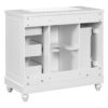 Contemporary Bathroom Vanity Cabinet, 4 Drawers & 1 Cabinet Door, Multipurpose Storage, Resin Integrated Sink, Adjustable Shelves, Solid Wood Frame With MDF - White - Image 27