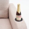Beige Upholstered Armchair And Storage Ottoman Set, Comfortable Single Sofa With Cup Holders And Tufted Detailing, Ideal For Living Room Or Bedroom - Beige - Image 26
