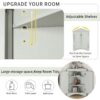 Triangle Bathroom Storage Cabinet With Adjustable Shelves, Freestanding Floor Cabinet For Home Kitchen - Gray - Image 11