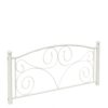 Full Unique Flower Sturdy System Metal Bed Frame With Headboard And Footboard - White - Image 10