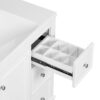 Contemporary Bathroom Vanity Cabinet, 4 Drawers & 1 Cabinet Door, Multipurpose Storage, Resin Integrated Sink, Adjustable Shelves, Solid Wood Frame With MDF - White - Image 20