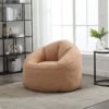 Bedding Bean Bag Sofa Chair High Pressure Foam Bean Bag Chair Adult Material With Padded Foam Padding Compressed Bean Bag With Footrest - Tan - Image 3