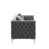 Lorreto - Velvet Sofa - Gray - Image 3