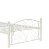 Twin Unique Flower Sturdy System Metal Bed Frame With Headboard And Footboard - White - Image 7