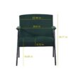 Cloth Leisure - Metal Frame Recliner, For Living Room And Bedroom - Green - Image 6