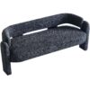 Boucle Upholstery Modern Sofa For Living Room - Dark Gray - Image 5