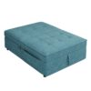 4 In 1 Sofa Bed, Chair Bed, Multi-Function Folding Ottoman Bed With Storage Pocket And USB Port For Small Room Apartment, Living Room, Bedroom, Hallway - Teal - Image 7
