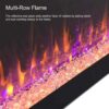 60" Electric Fireplace, Recessed And Wall Mounted Fireplace - Antique Black - Image 4