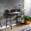 Garima - Legs Writing Desk - Rustic Oak / Black - Image 3