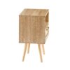 15.75" Rattan End Table With Drawer And Solid Wood Legs, Modern Nightstand, Side Table For Living Room, Bedroom - Natural - Image 10